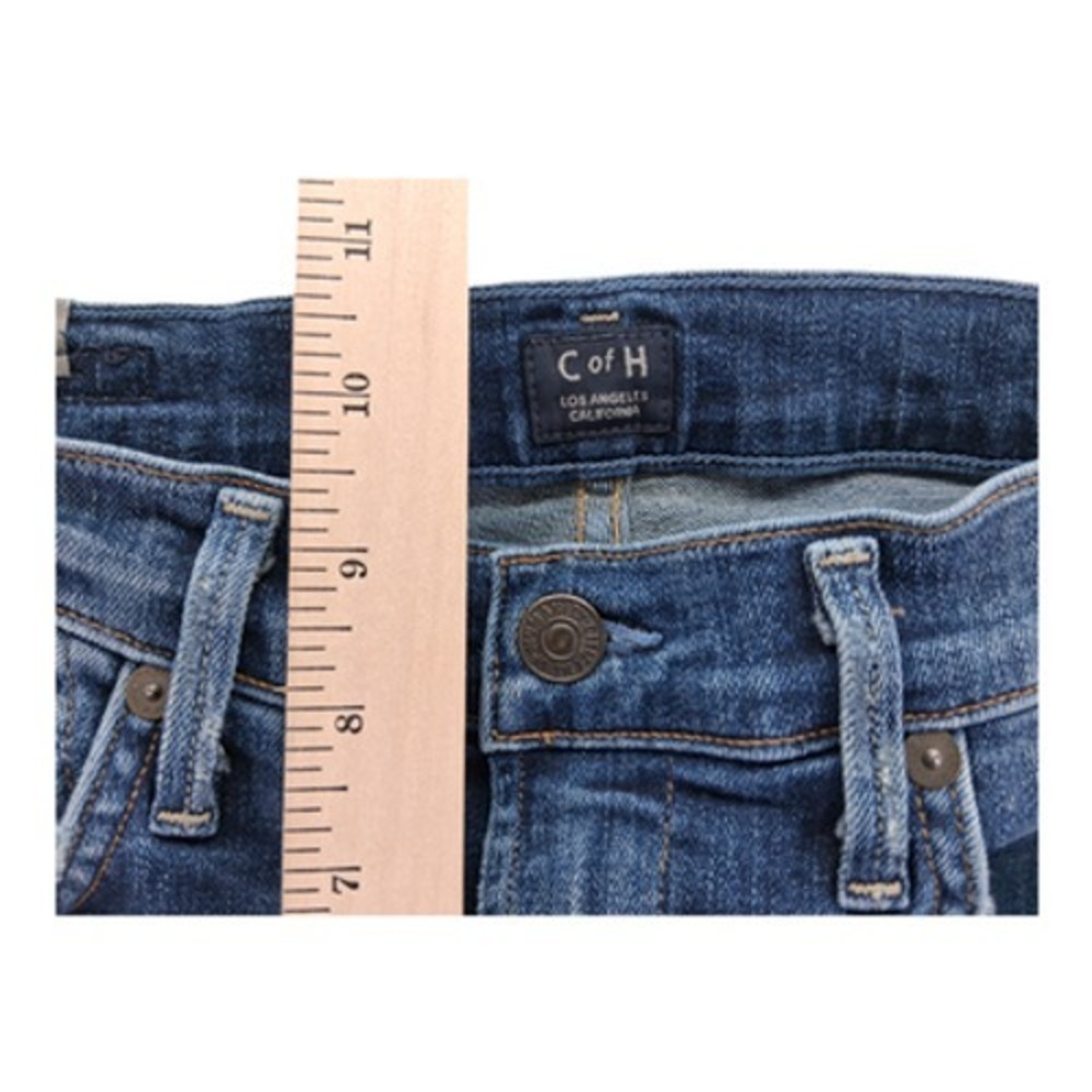 Citizens Of Humanity Jeans Womens 26 X 25 Blue Mid Rise Skinny Stretch Raw Hem - Picture 4 of 10